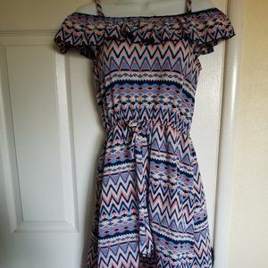 Romper by Lilt Multi-Colored and Patterned